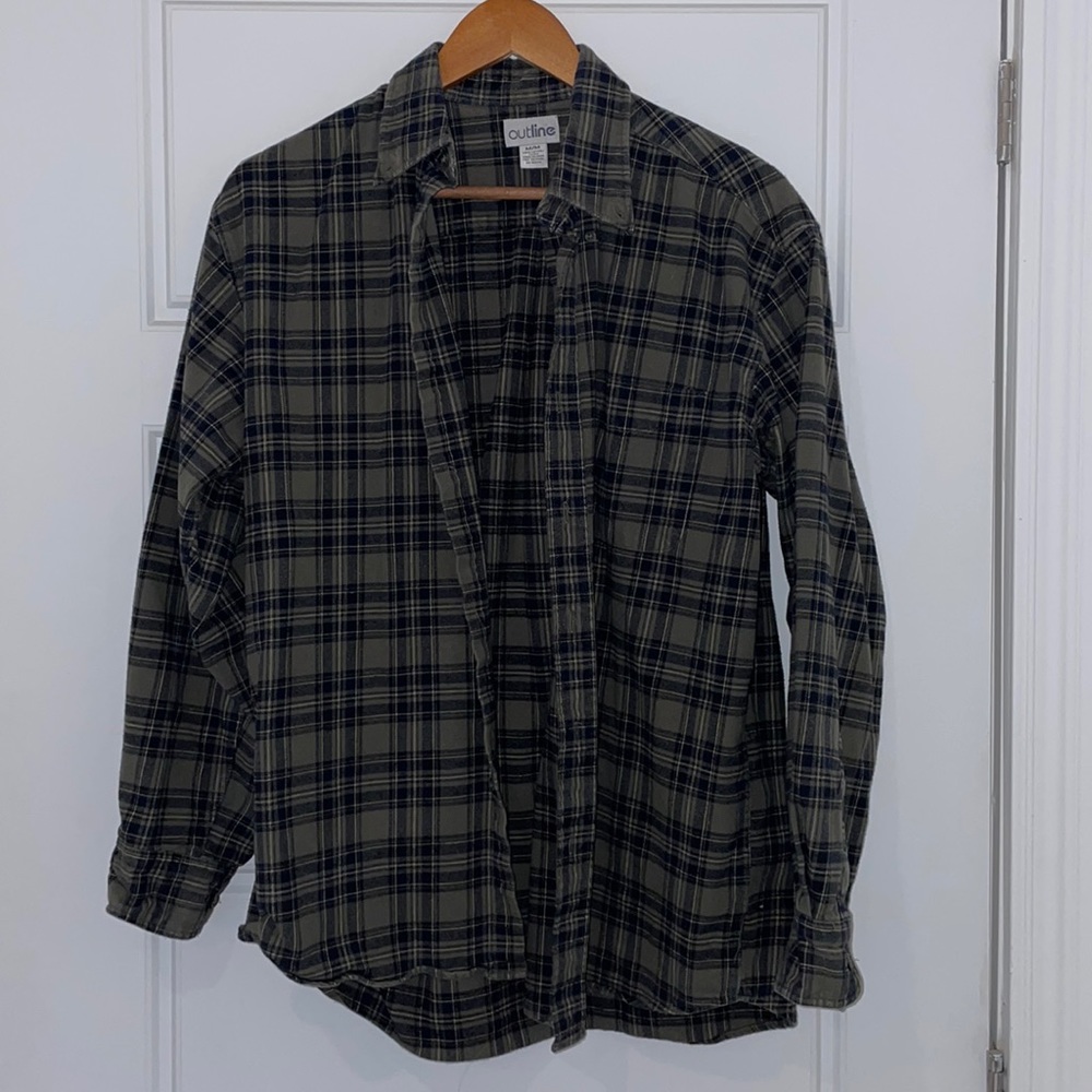 Plaid button down shirt
